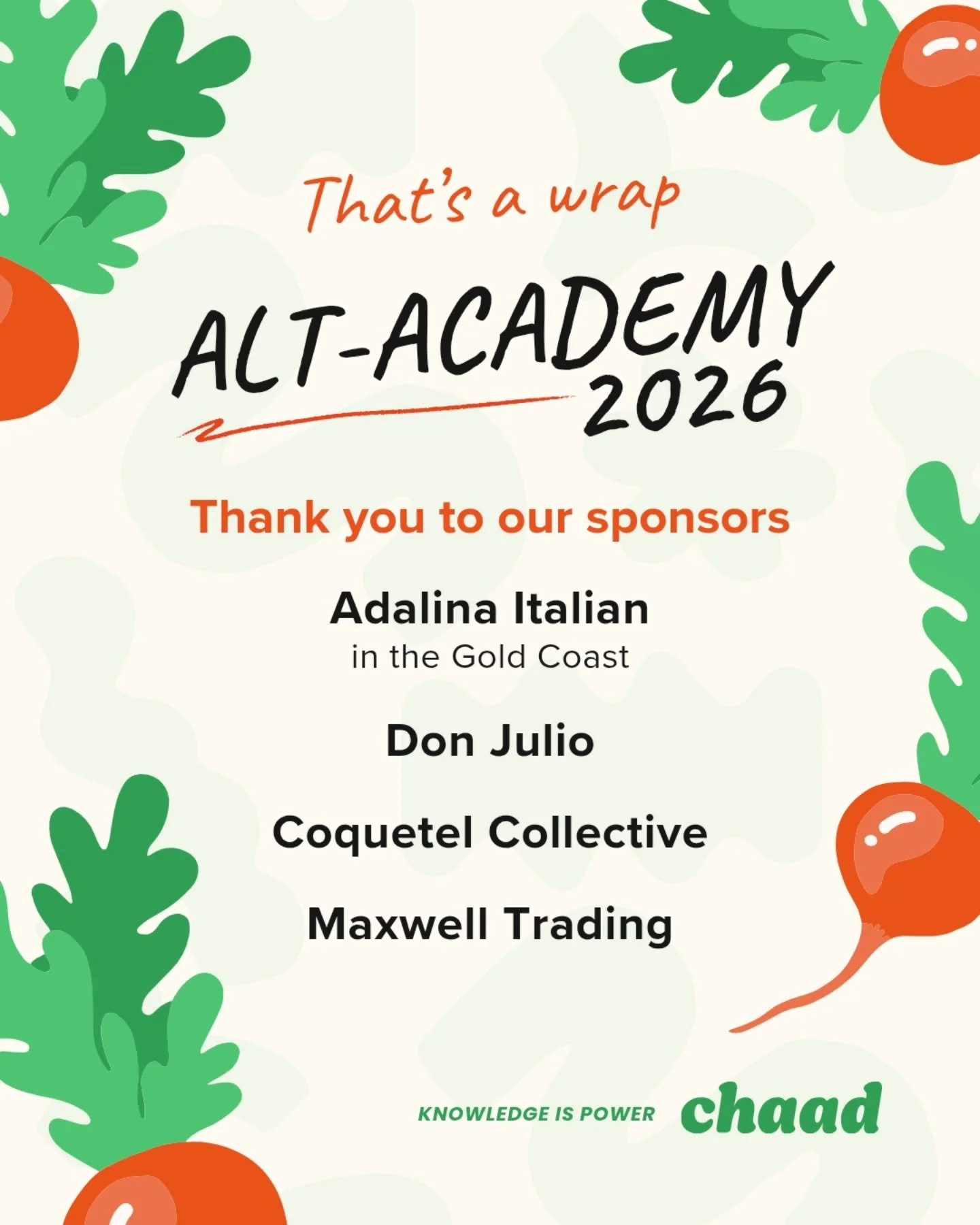 Alt Academy 2026 made possible with support from these business. None of it would have been possible without you,  the workers. Thank you for showing up,  learning, eating, and sharing space with us. We hope to see you soon.