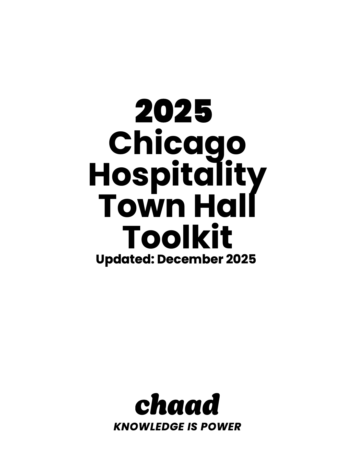 2025 Chicago Town Hall Hospitality Toolkit (Print Friendly)