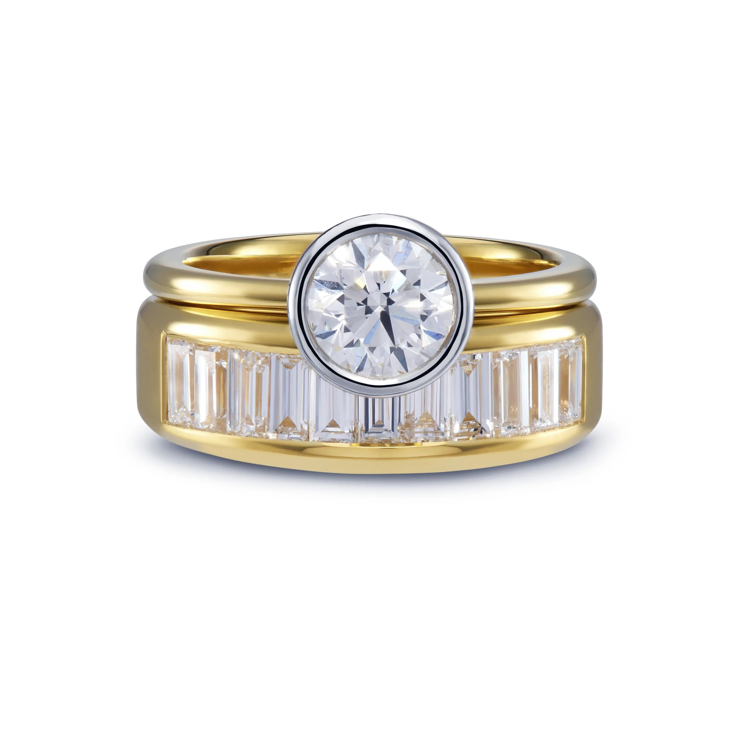 Baguette+diamond+Channel+wedding+Ring+&+1+Ct+Ring+engagement+ring.jpg