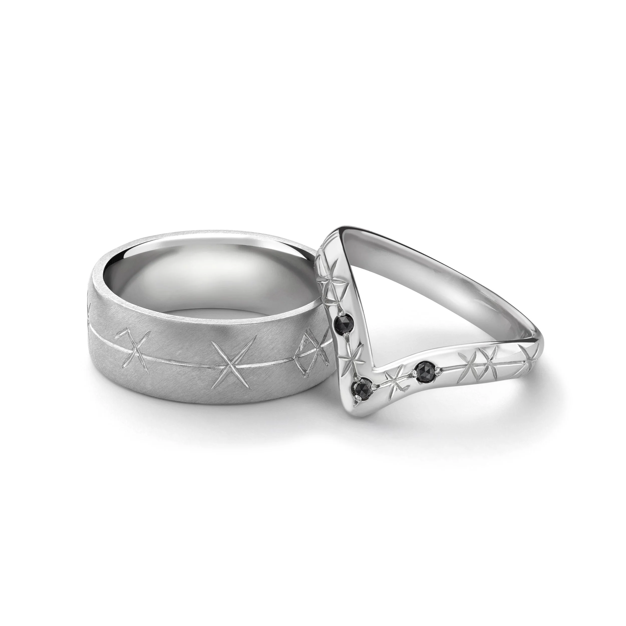 His & Hers Bespoke Wedding Rings