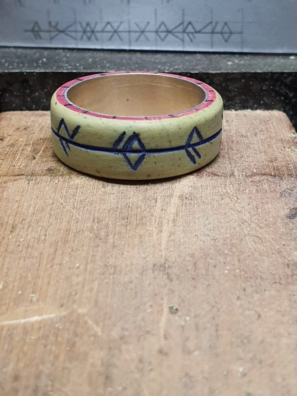 wax carving of bespoke wedding ring.JPG
