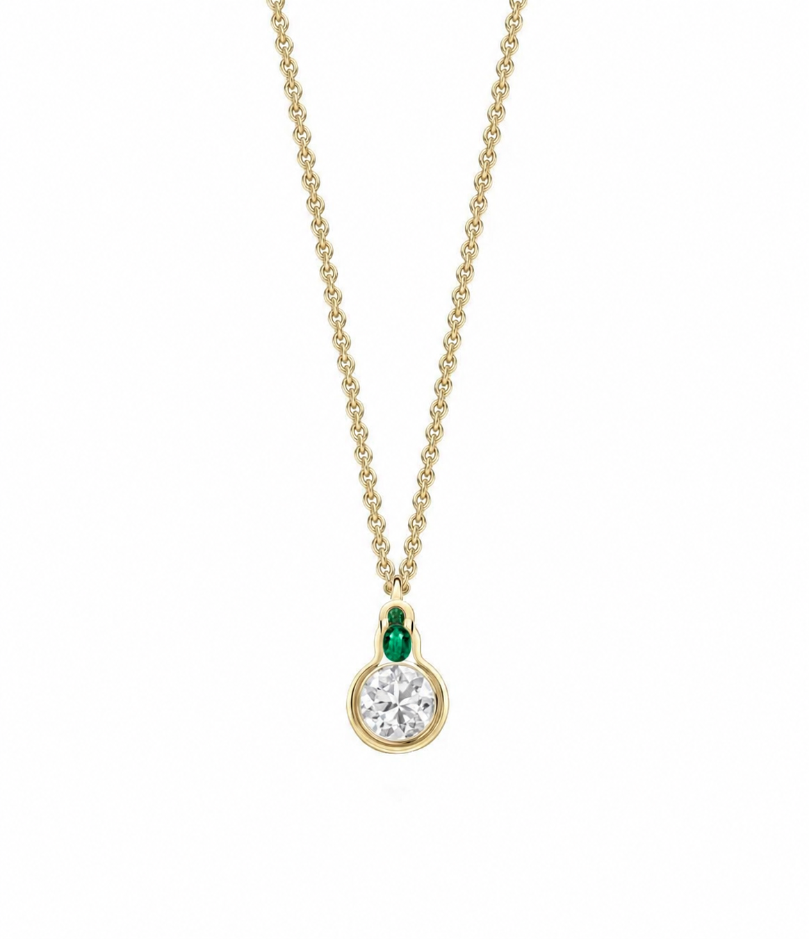 Daimond & emerald scallop necklace .png