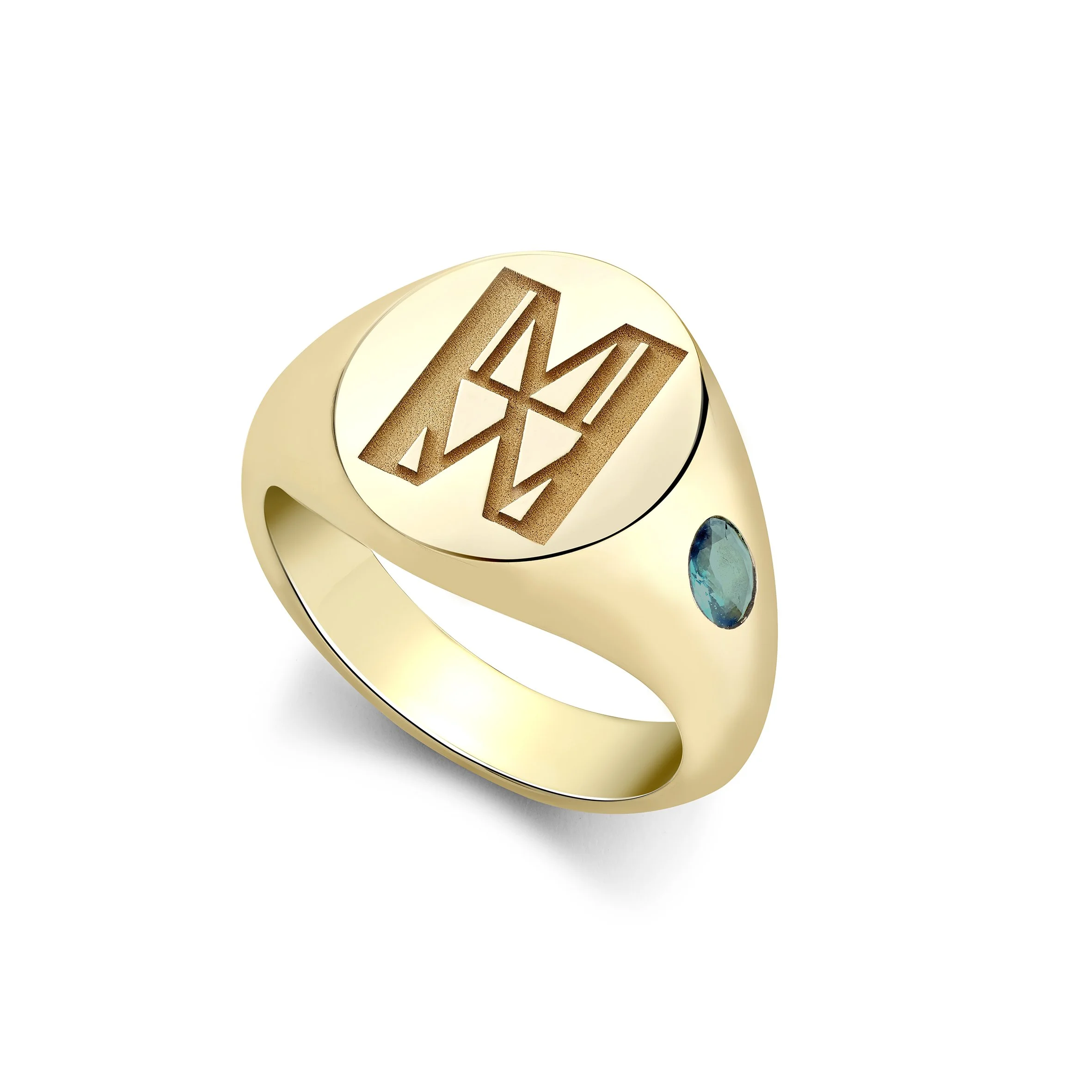 18th Birthday Birthstone Signet Ring