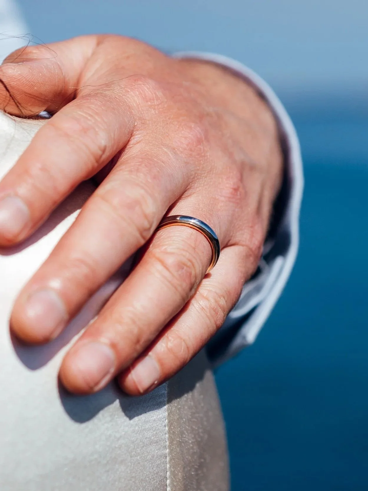 Bespoke mens elegant wedding band