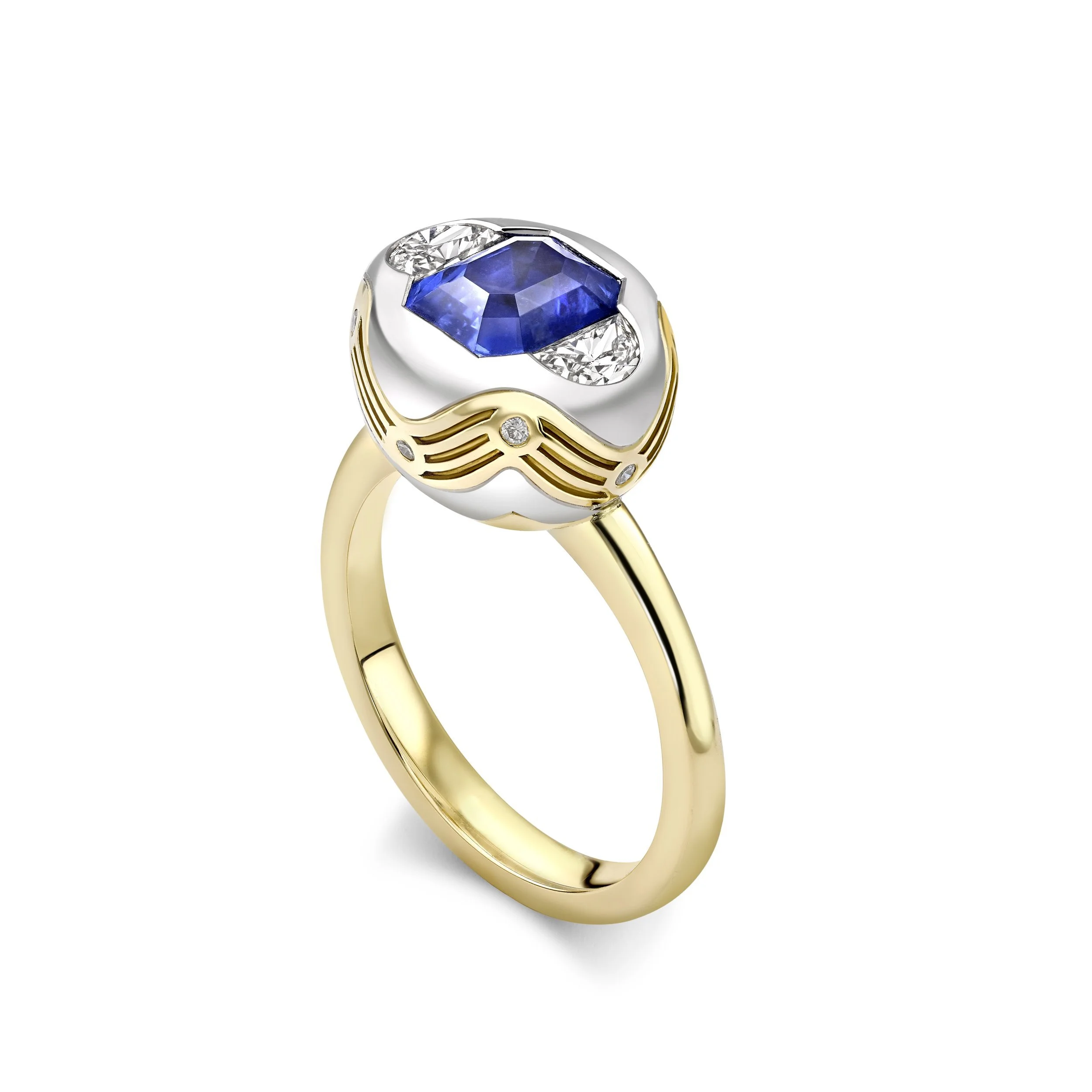 Bespoke ceylon sapphire engagement ring