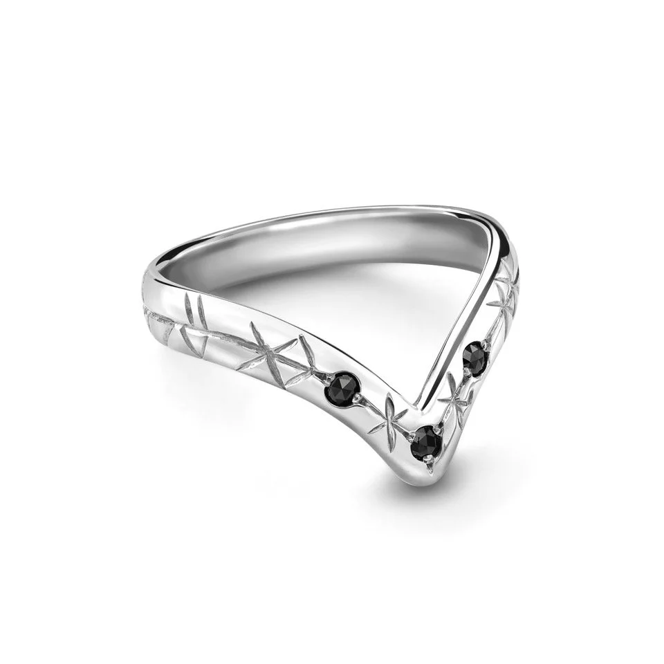 bespoke wedding wishbone ring black diamonds & platinum.jpeg