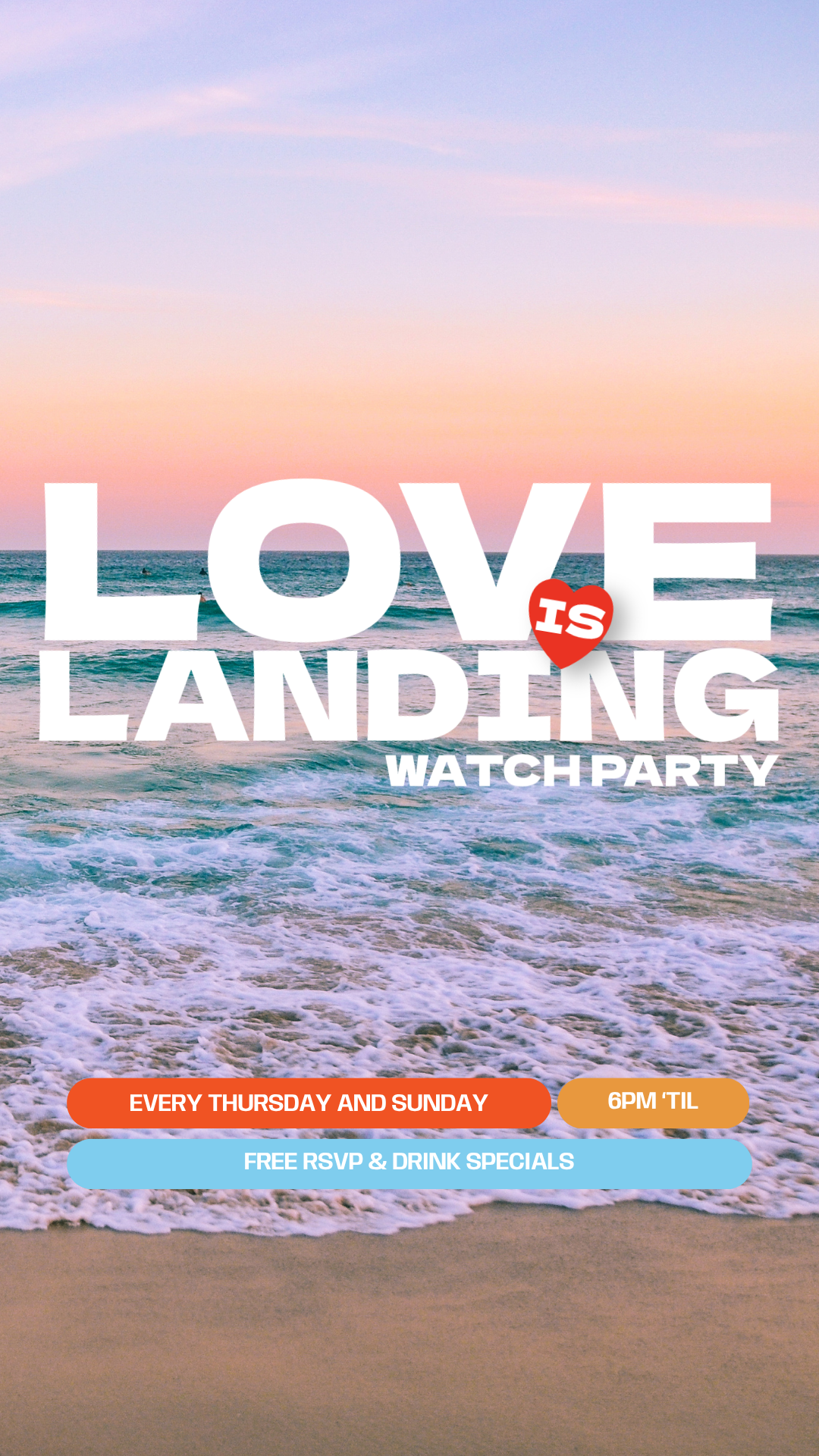 Love is Landing Watch Party @ Punch Bowl Social