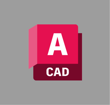Adobe CAD software icon with a pink and dark red 3D cube and the text 'A CAD'.