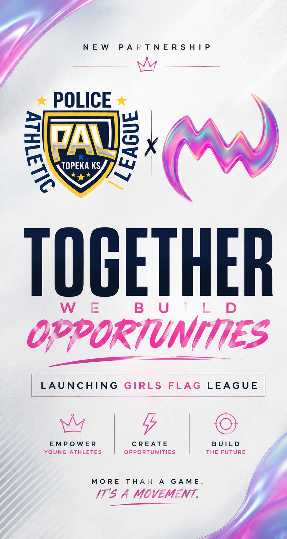 TCMW and Topeka Police Athletic League Announce Partnership to Grow Girls Flag Football