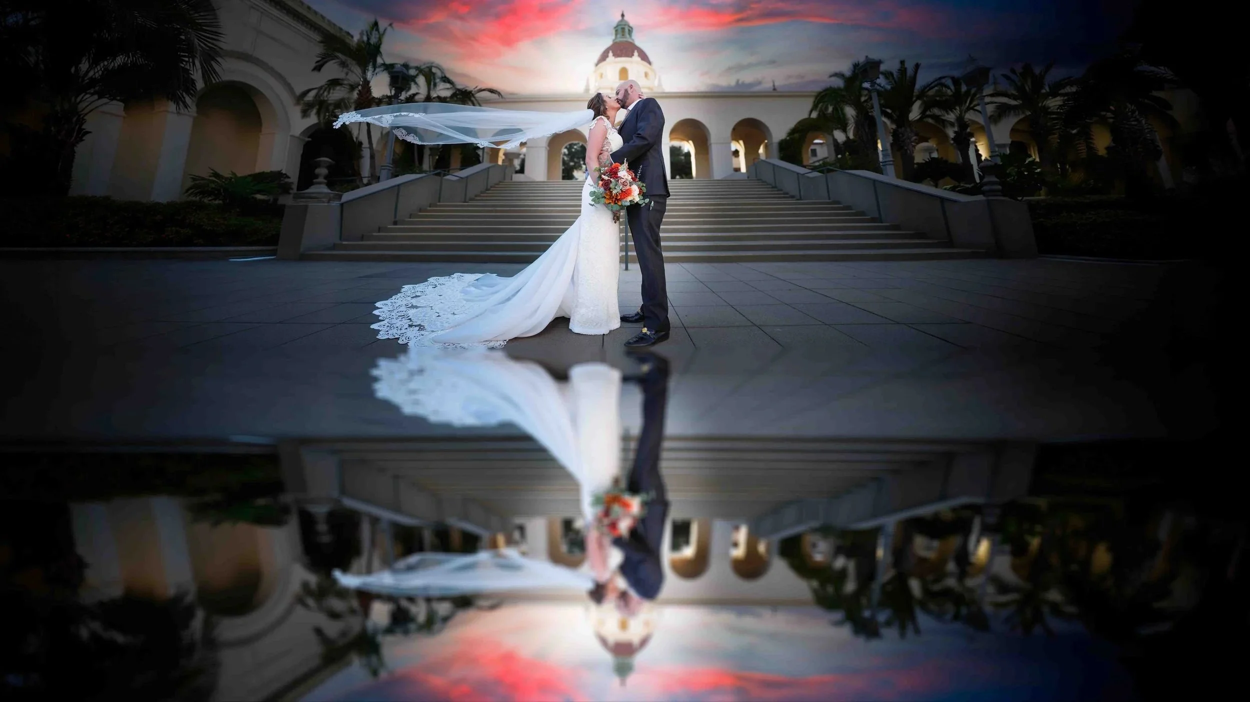 Pasadena City Hall Wedding Photographer | Elegant Wedding Photos in Pasadena CA