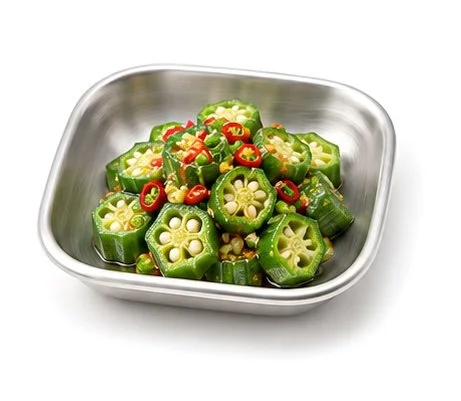 Okra with Shives Oil