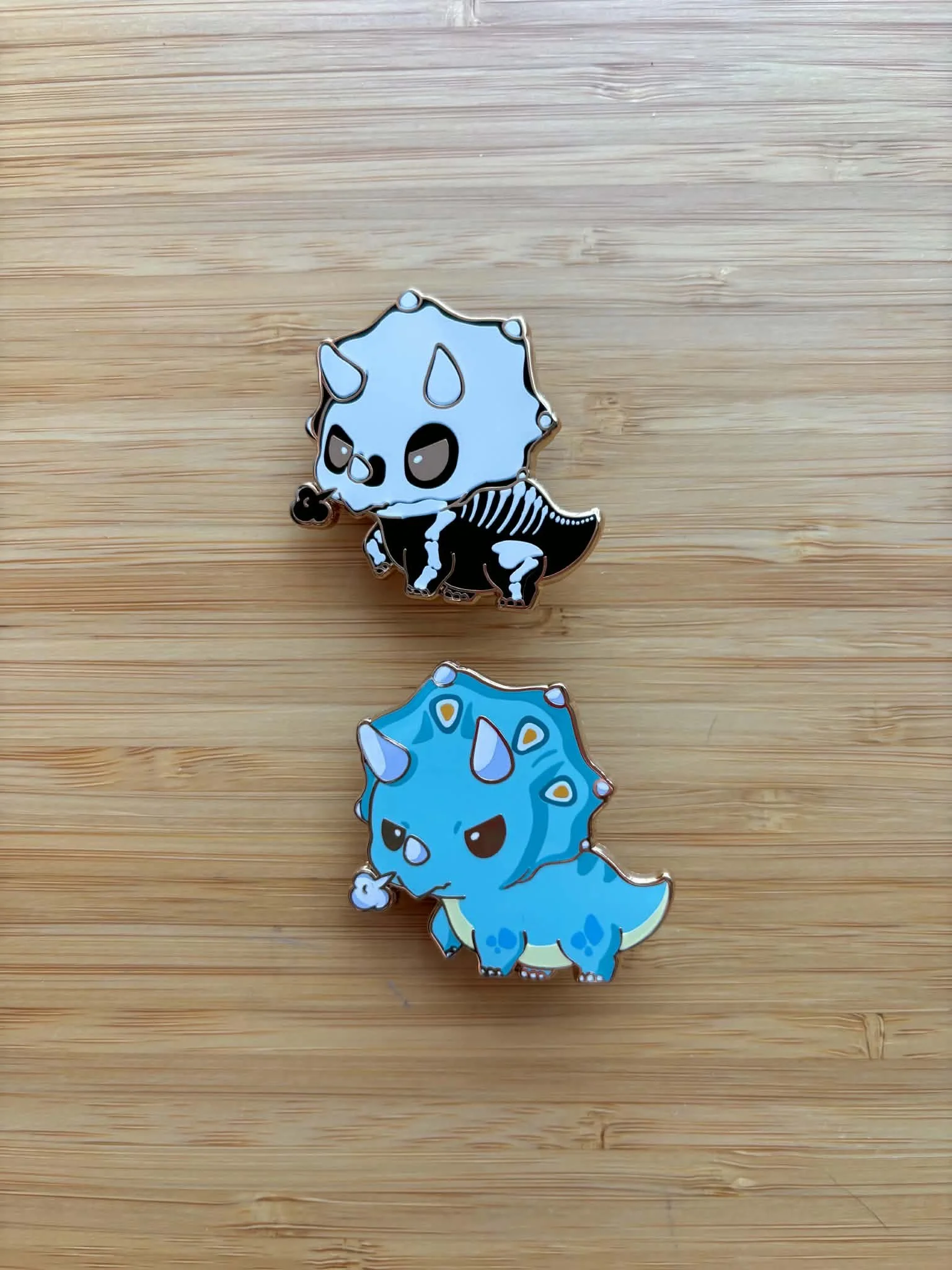 Triceritops Enamel Pins