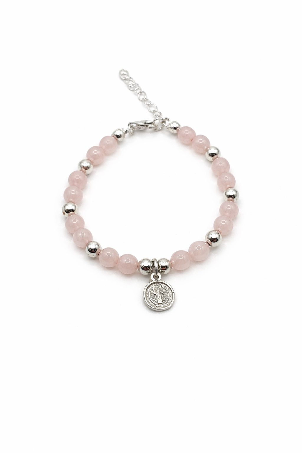 Rose Quartz St. Benedict Bracelet
