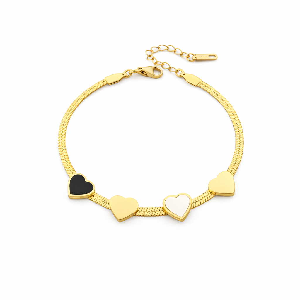 Heart Herringbone Bracelet