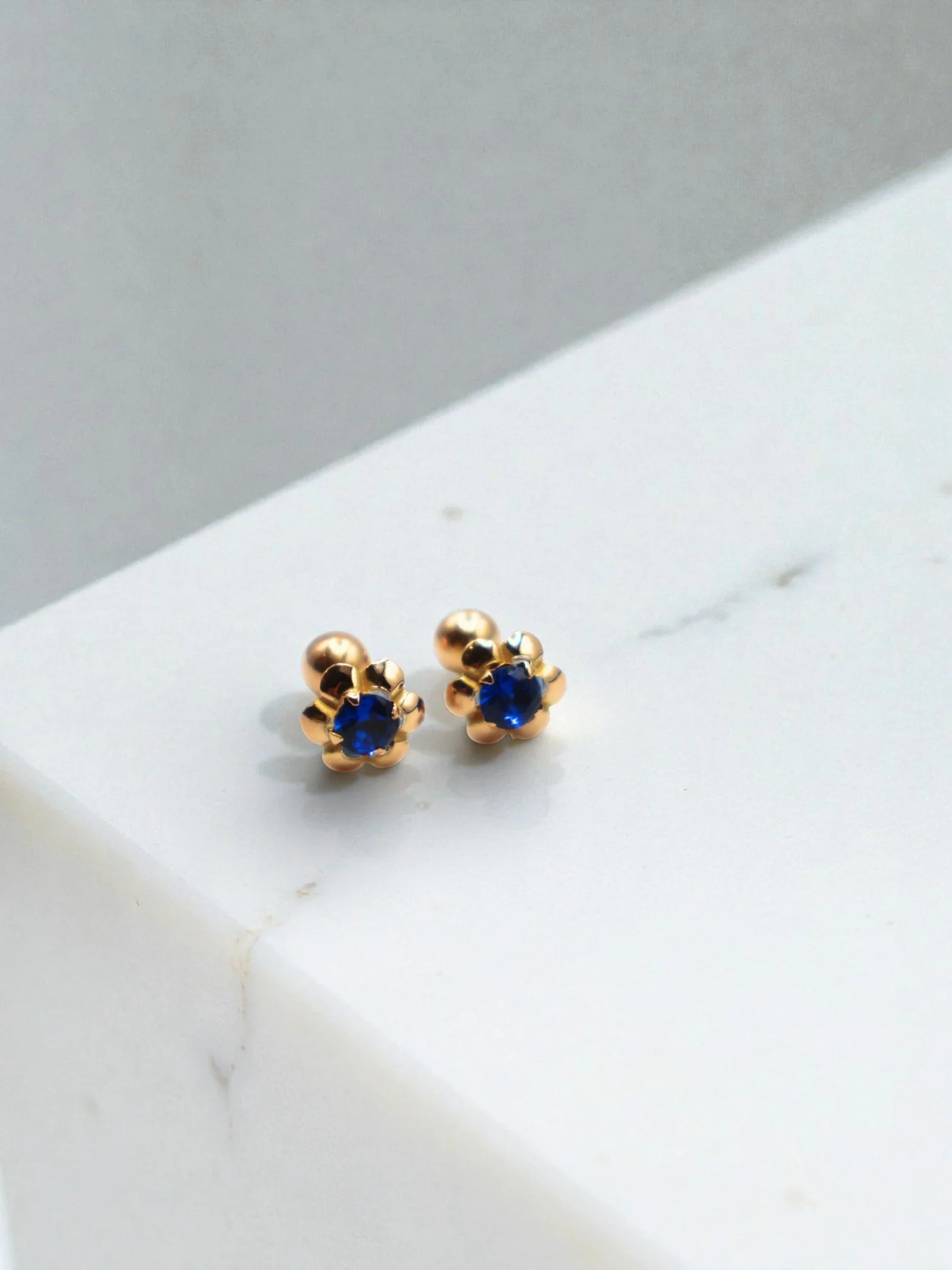 18K Blue Earrings