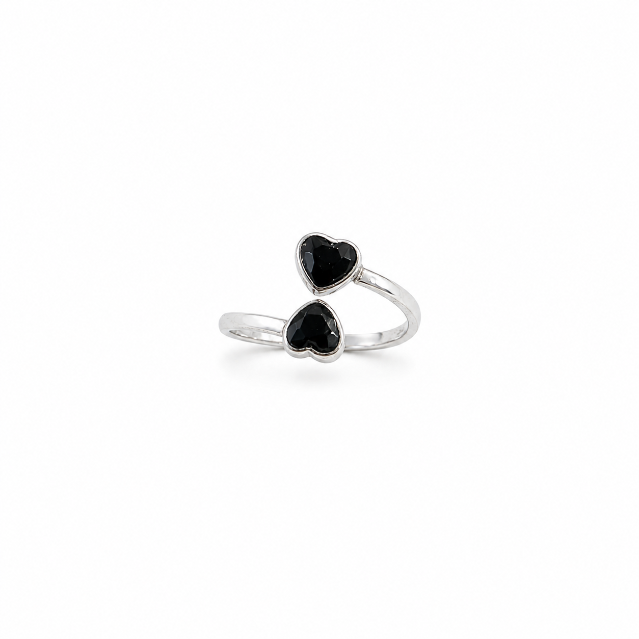 “Midnight Hearts” Sterling Silver Ring