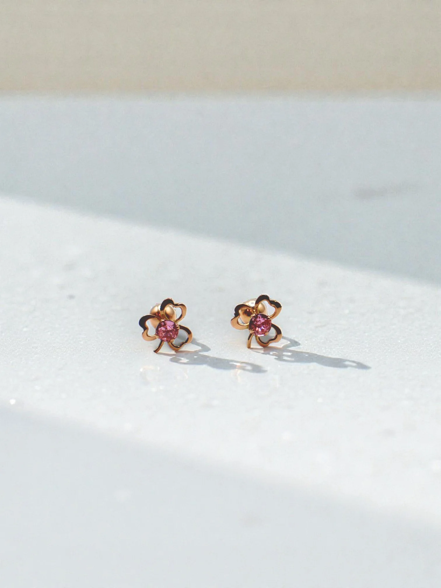 Pink Flower Earrings