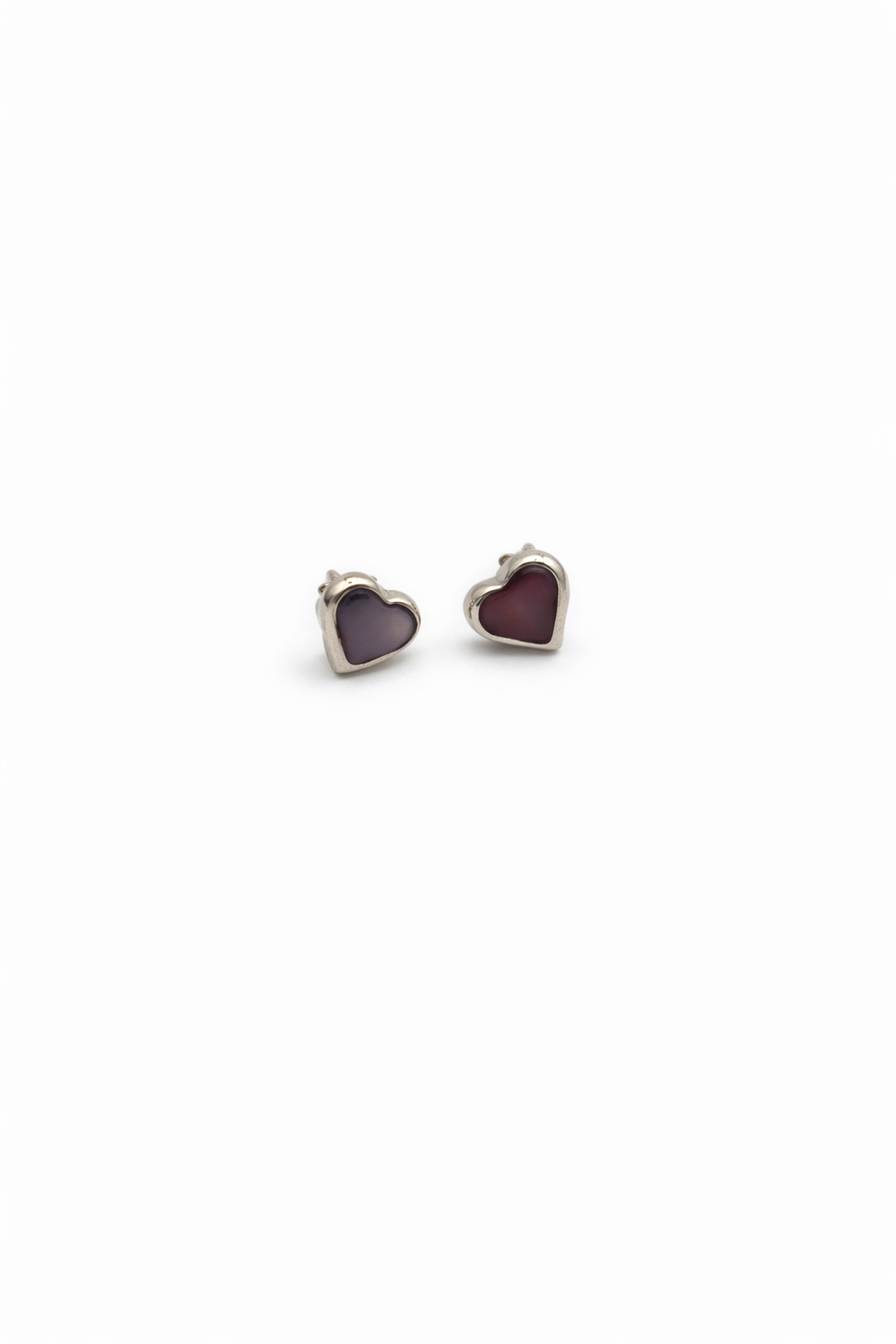 Wine Heart Glow Studs