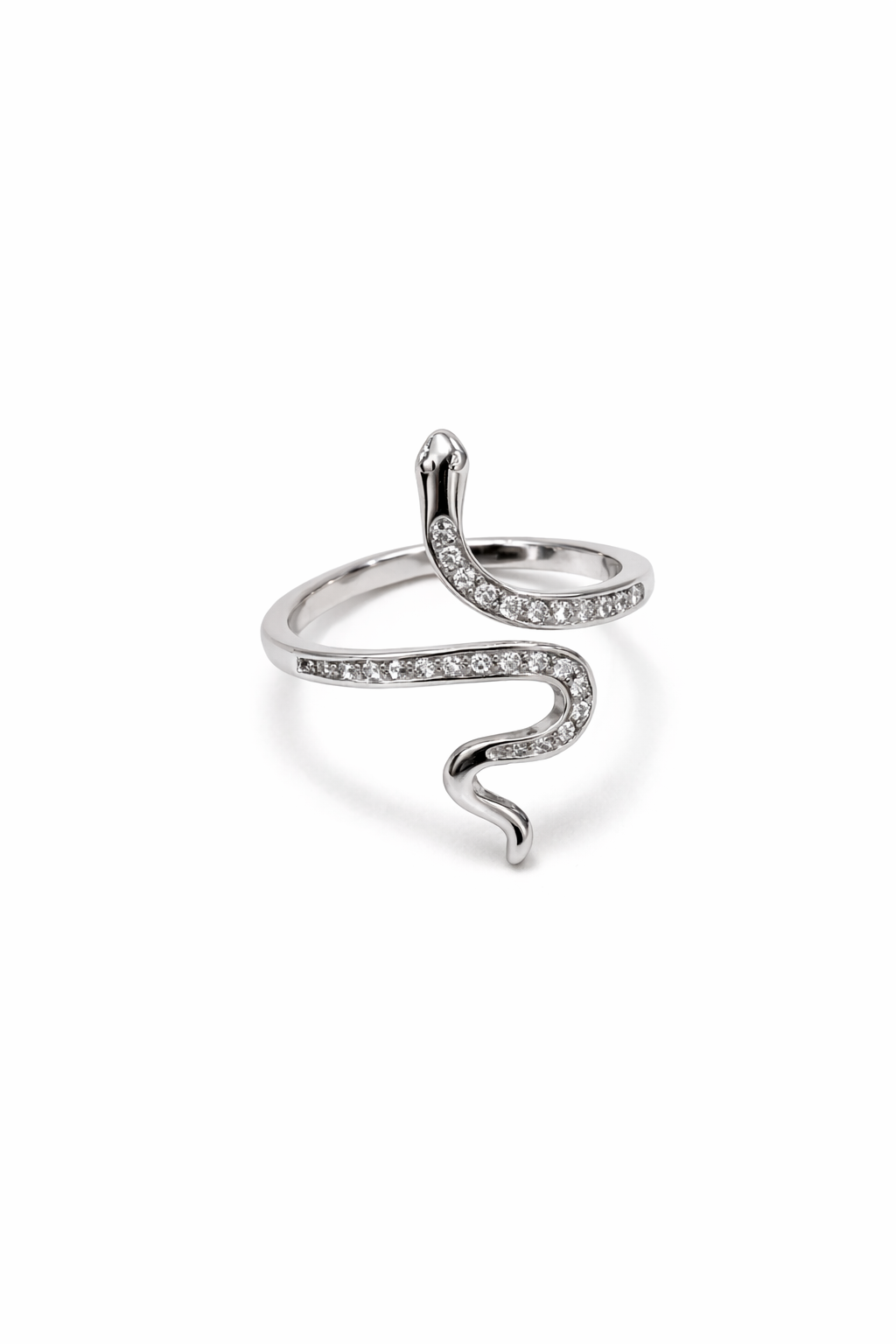 Serpent Glow Silver Ring