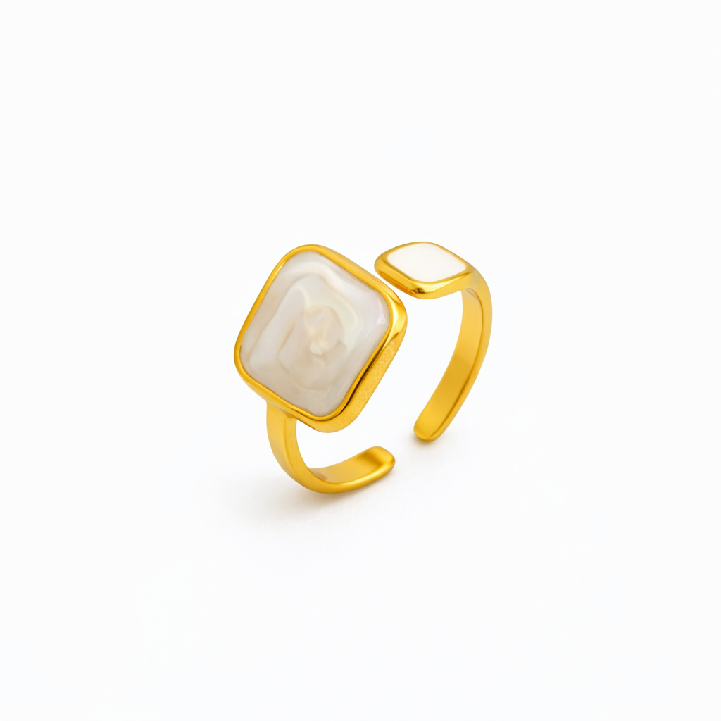 Square Enamel Wrap Ring