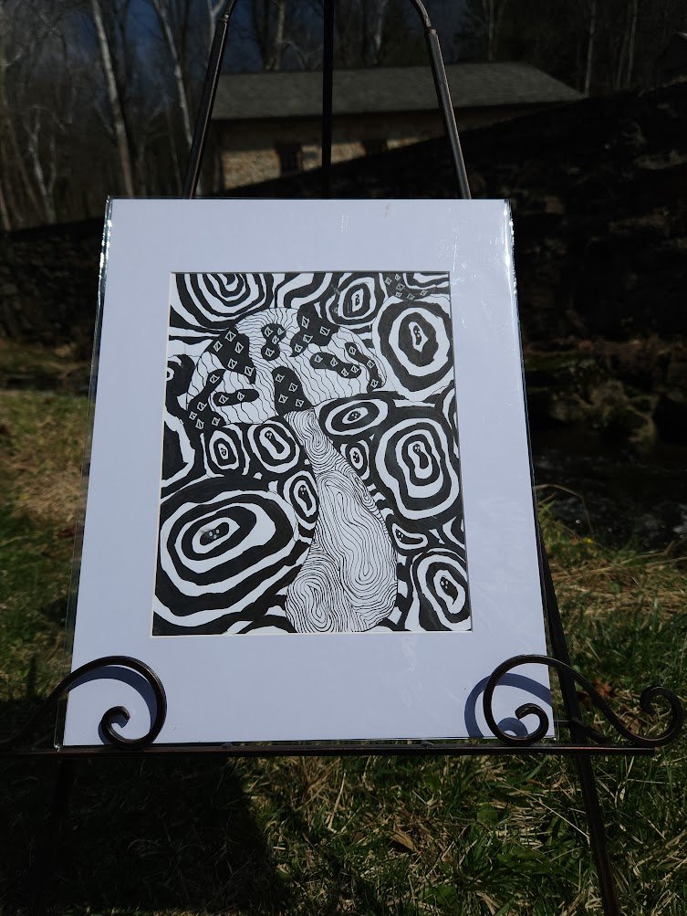 TRIPPY MUSHROOM ART PIECE