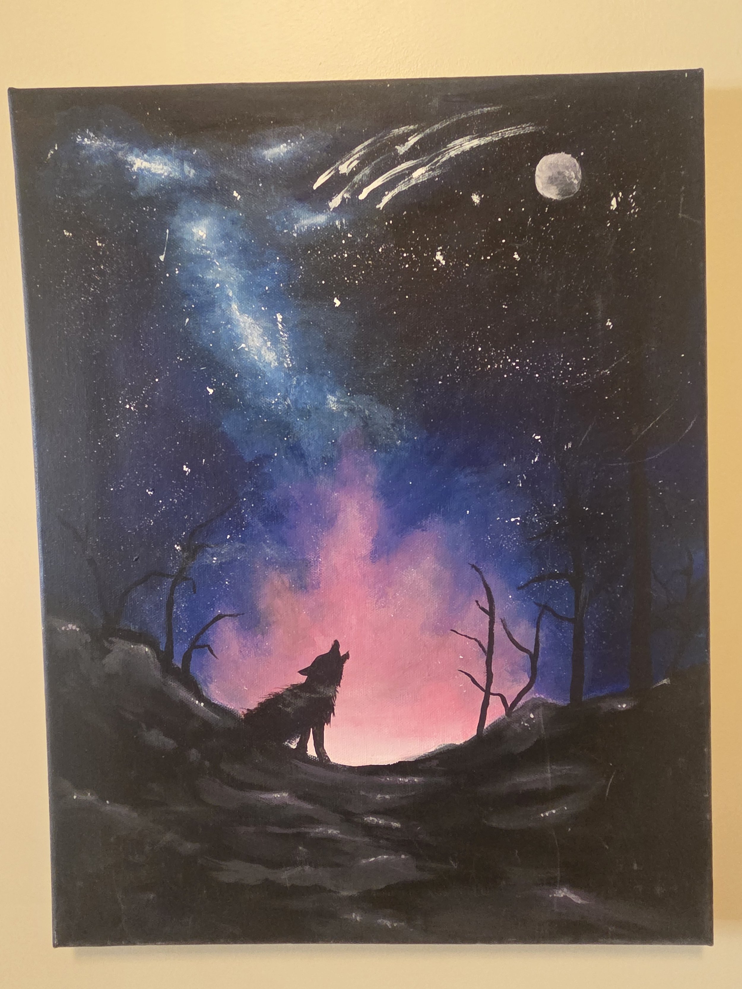 WOLF HOWL PAINTING