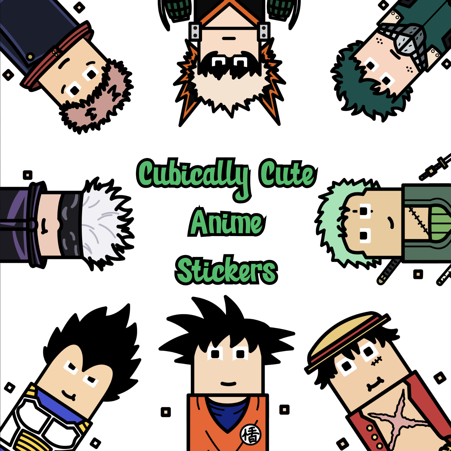 Cubically Cute Anime Stickers