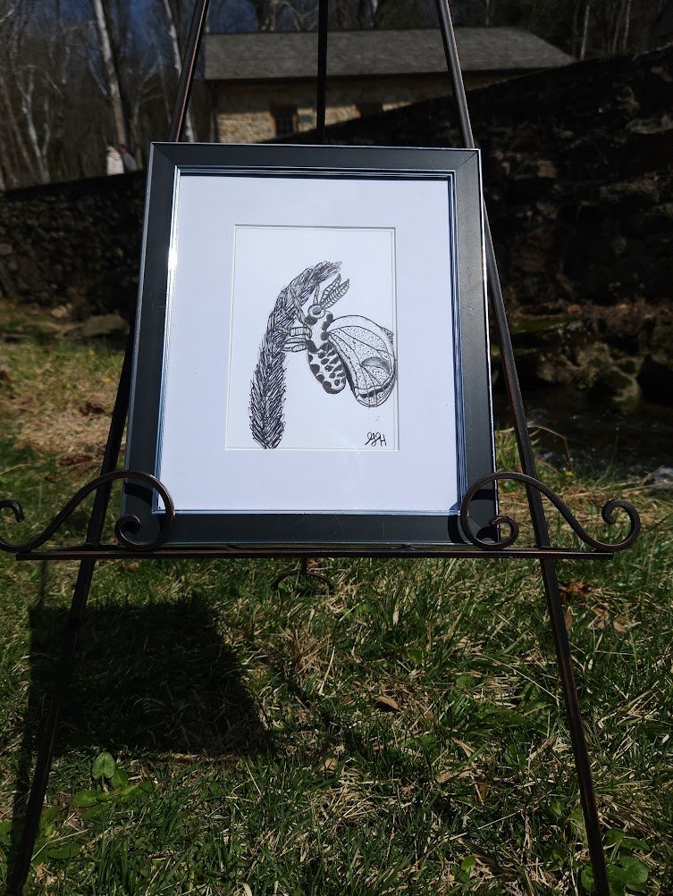 SIMPLE MOTH ART PIECE