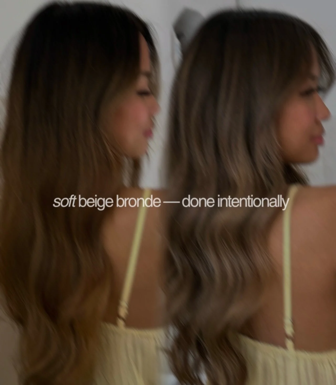 soft bronde &mdash; done intentionally - this soft sandy tone is everything on her 🤎

@kenraprofessional 
@modern_foil 
#beigebronde #beforeandafterhair #hairtransformation #brunettespecialist #haireducator