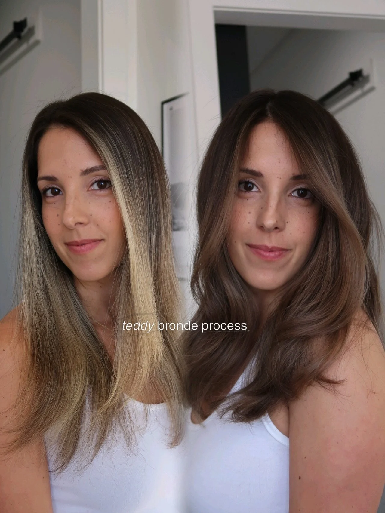 🧸 bronde 〰️ 
details: 
cutie cape &mdash; @themanemoment 
6n @kenraprofessional lows 
oxycur @goldwellus and 20 vol for babylights
toned with 40 grams 7b, 20 grams 7na 1:2 @kenraprofessional 

content inspired by @annalyssakbeauty ❤️&zwj;🔥 

#teddy