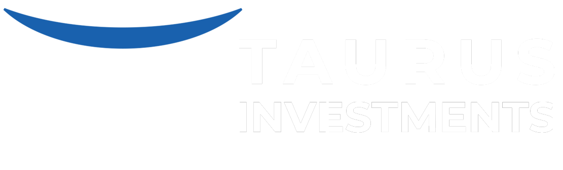 Taurus Investments logo with a stylized bull head and the company name in bold letters