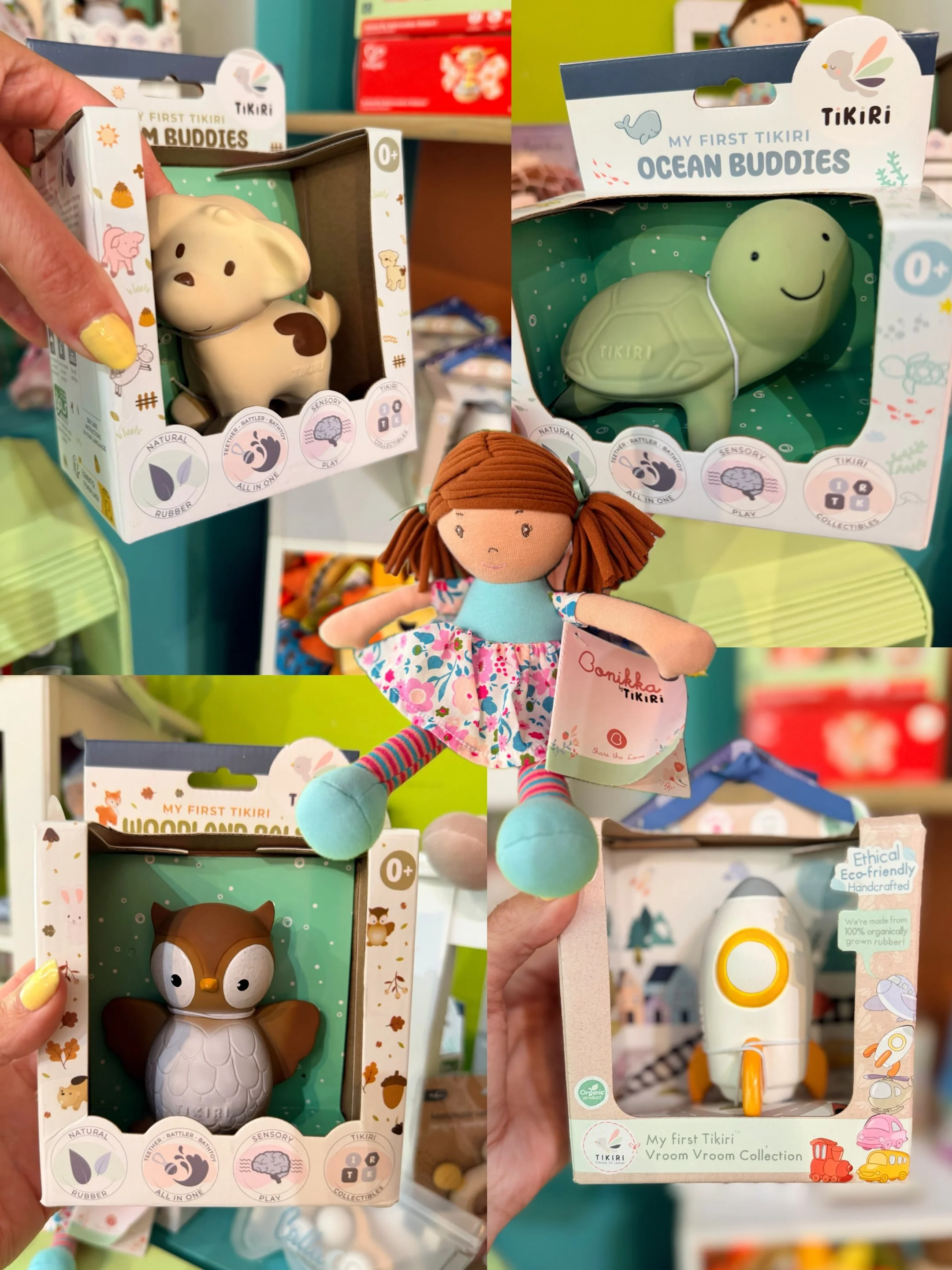 The baby section is full of new, adorable, baby toys and gifts. We&rsquo;ve restocked our favorites from HAPE &amp; Tikiri.  Come browse, shop, and &ldquo;awww&rdquo;

Do&rsquo;s you know that we create curated baby gifts?
Just pick your budget, tell