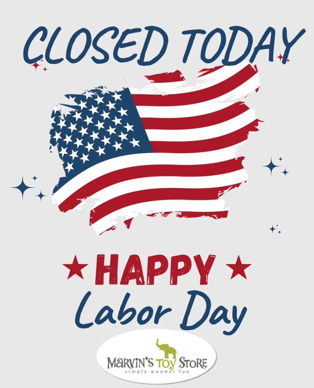 Happy Labor Day

We are CLOSED today. We&rsquo;ll see you tomorrow 🐘
