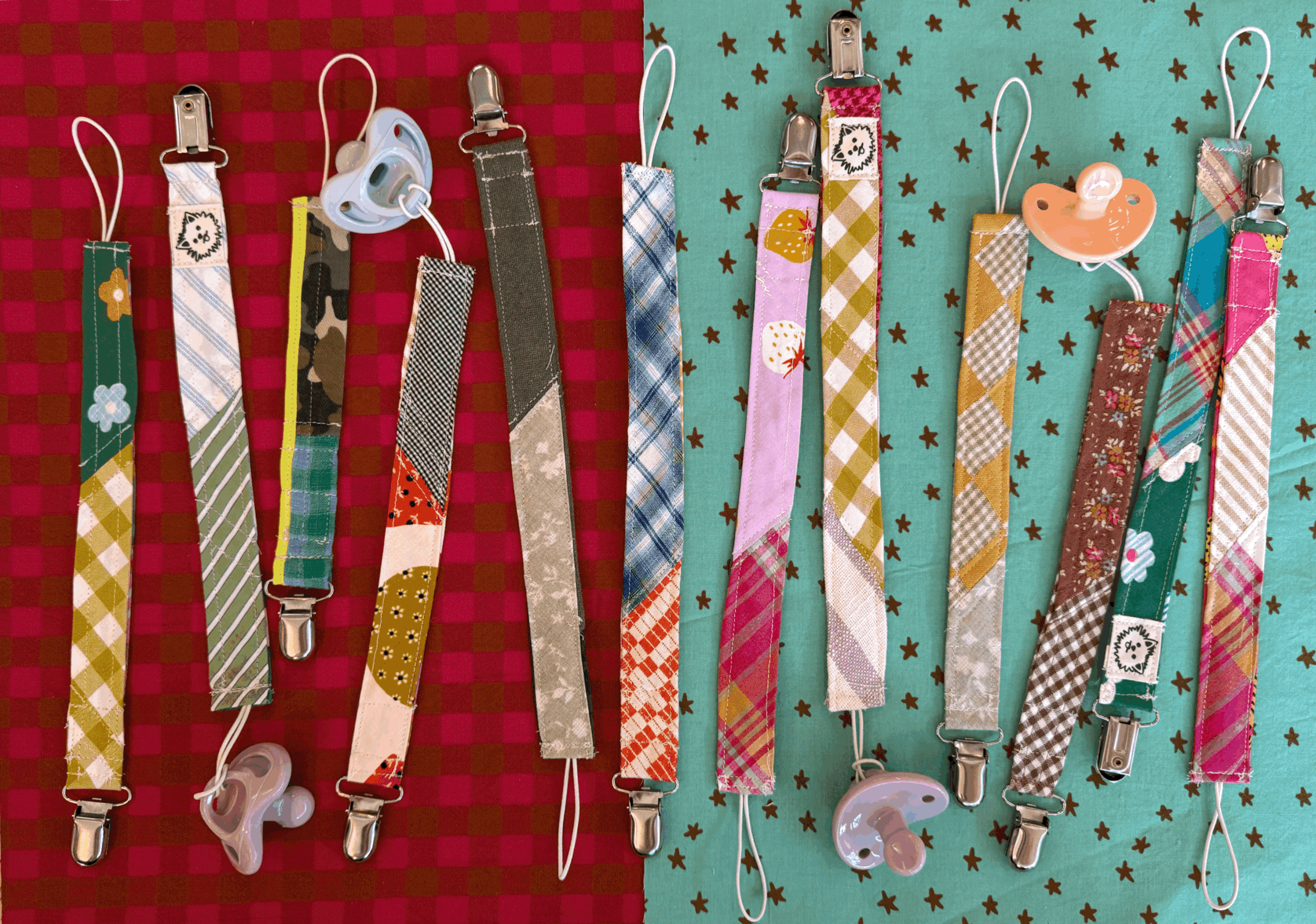 Funk Stuff Studio Quilted Pacifier Clip