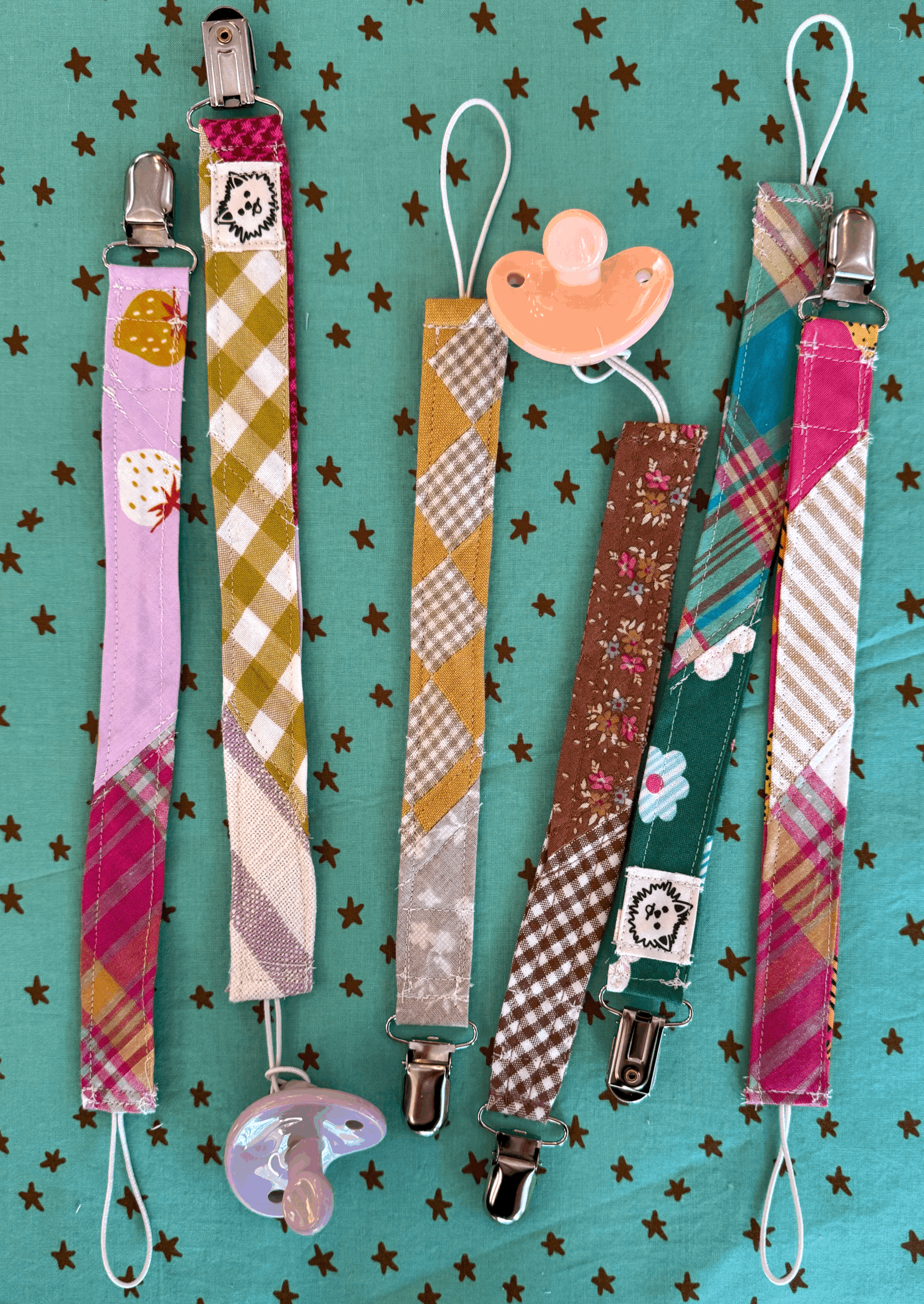 Funk Stuff Studio Quilted Pacifier Clip