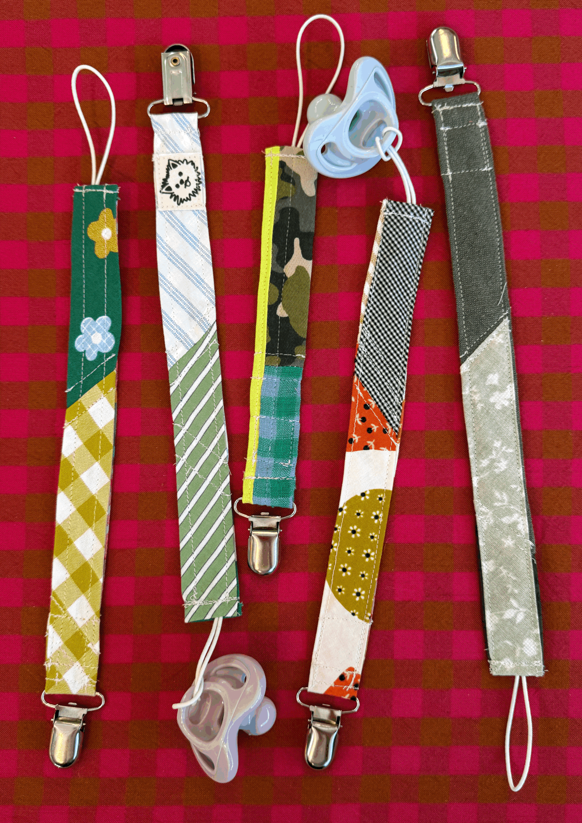 Quilted Pacifier Clip