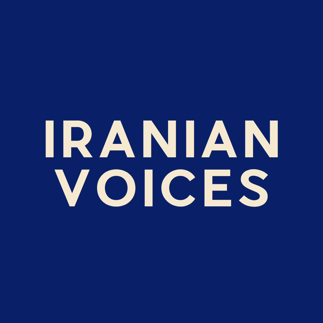 Reads "Iranian Voices"