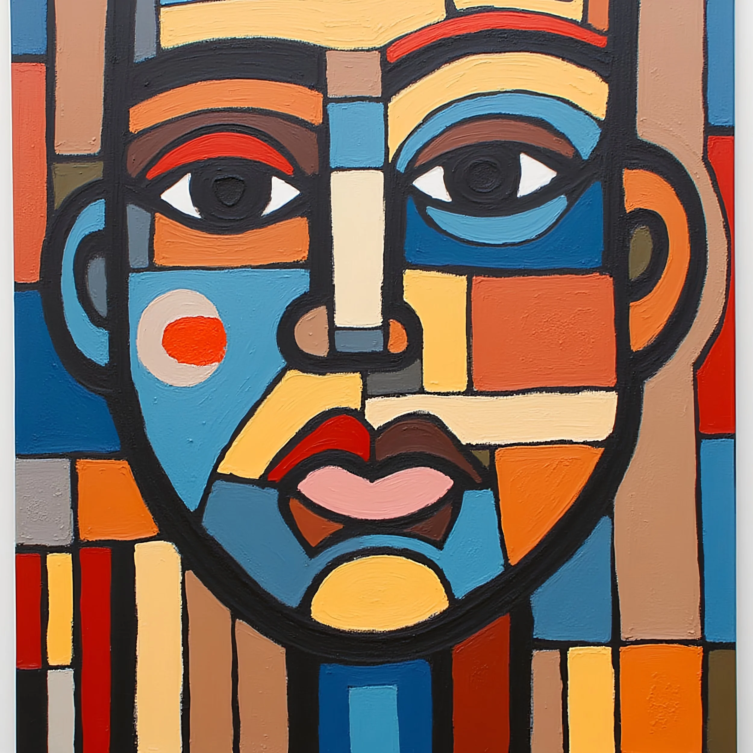 'Pieces of a Man' - Canvas Wall Tile - 12in x 12in, 2025