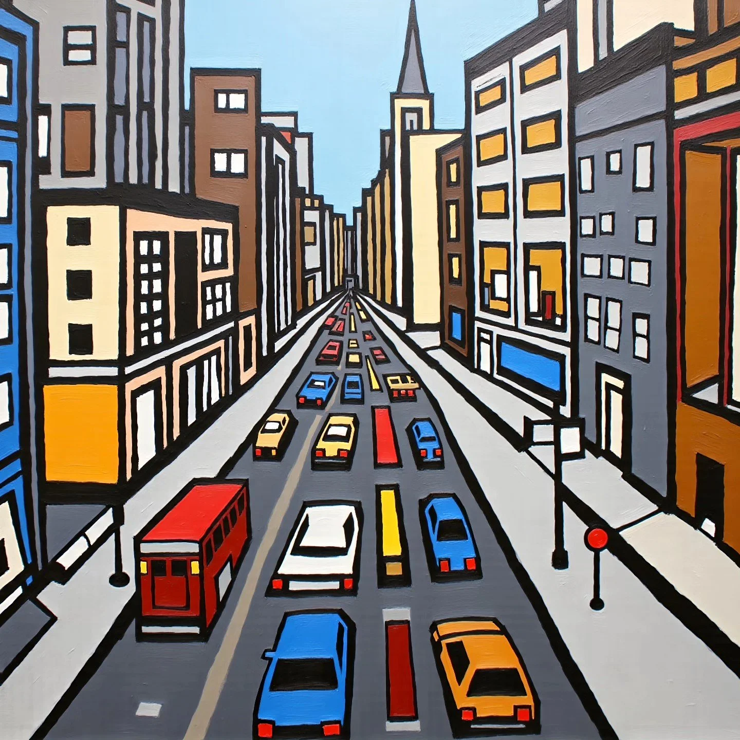 'Rush Hour' - Canvas Tile Print - 20in x 20in , 2025