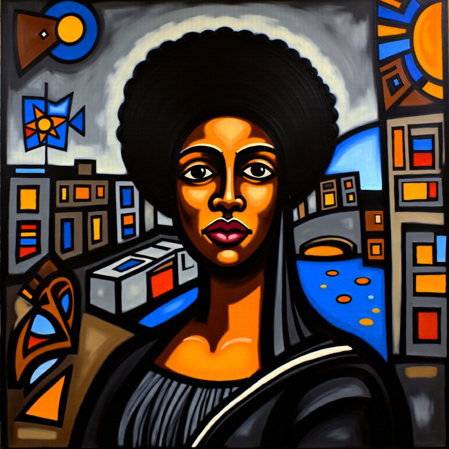 'Mona L from The Bronx' - Canvas Tile Print - 20in x 20in , 2025