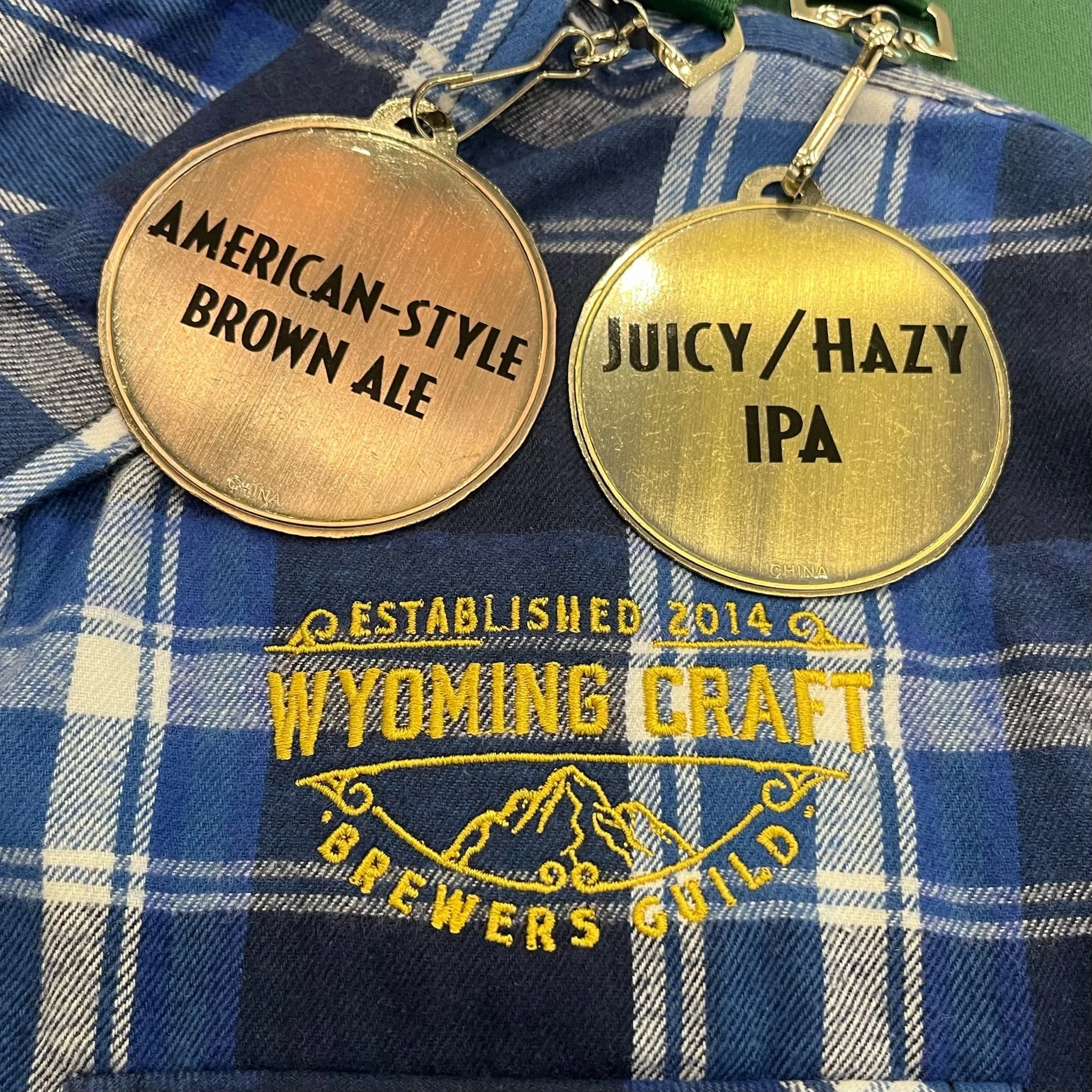 Award-winning hazy IPA & Brown Ale on tap at Cody Craft Brewing taproom in Cody, Wyoming