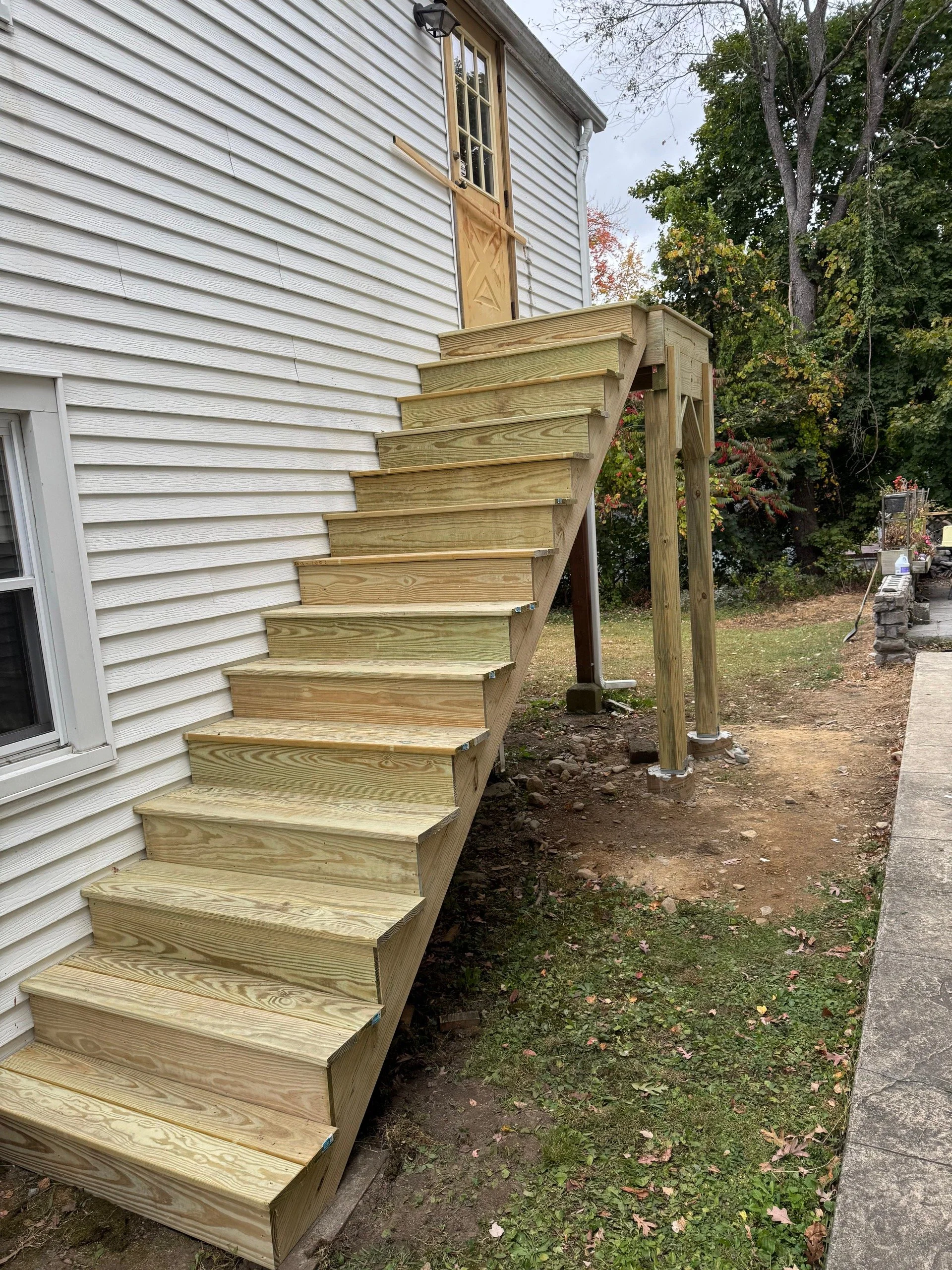 Fire Escape Stair Build Holy Rosary Religious Ed Building Oct. 2025