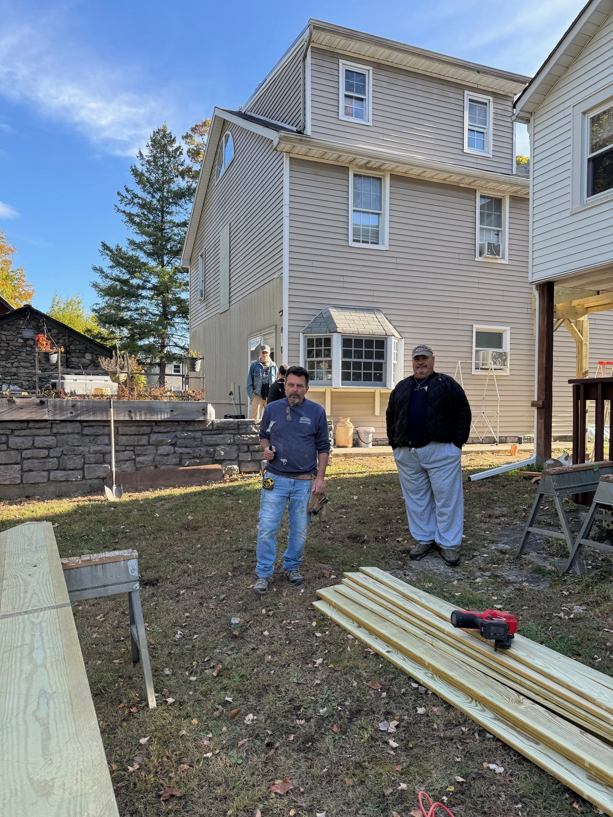 Fire Escape Stair Build Holy Rosary Religious Ed Building Oct. 2025