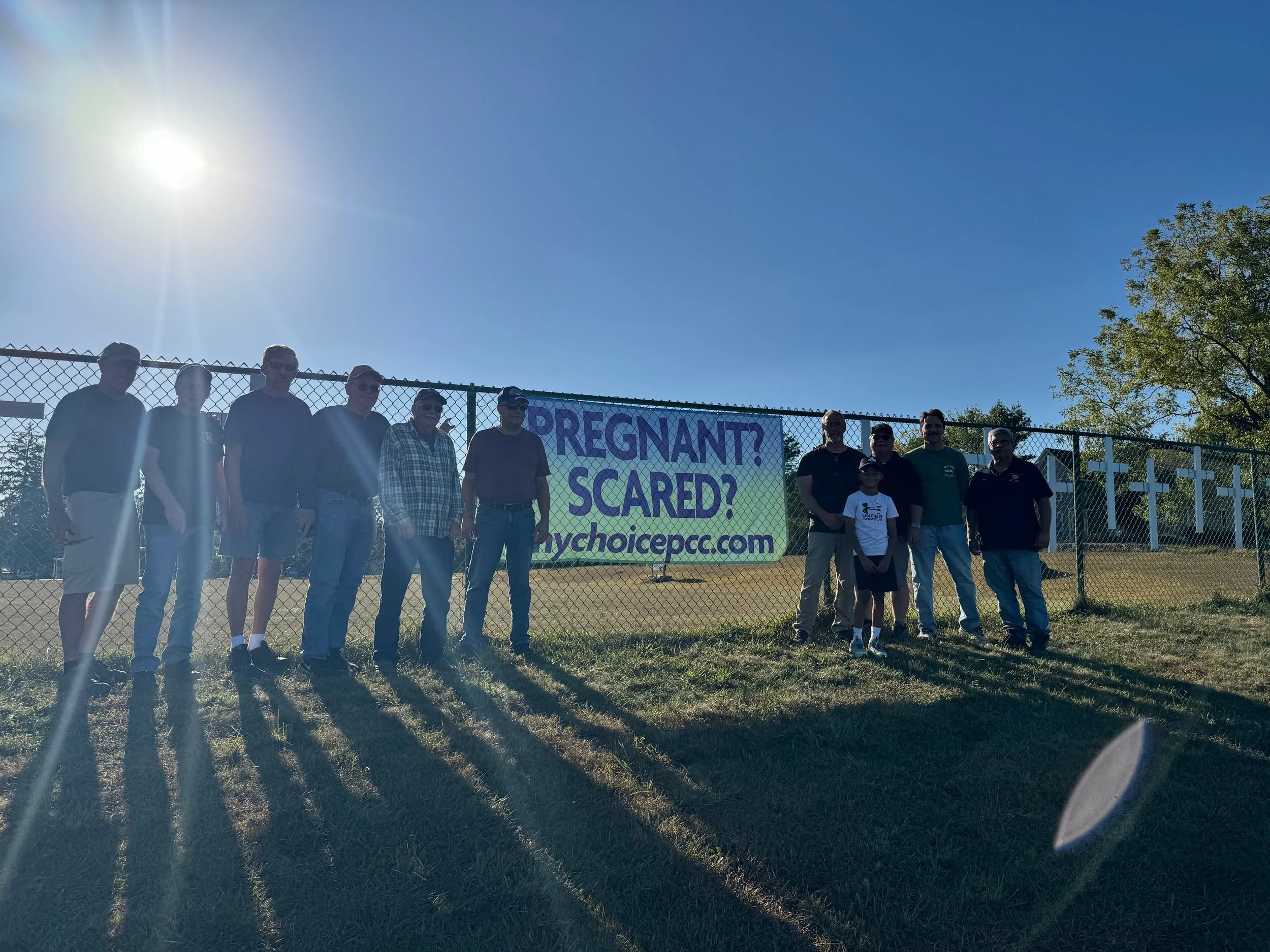 Helping Right to Life Ministry Hang Crosses on Penning's Fence Oct. 2025