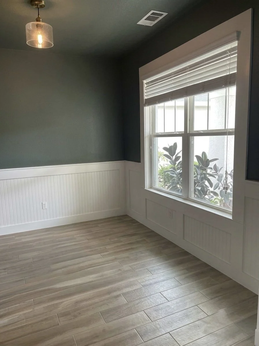 Luxury Home Office Transformation | Color-Drenched in Rosemary SW 6187