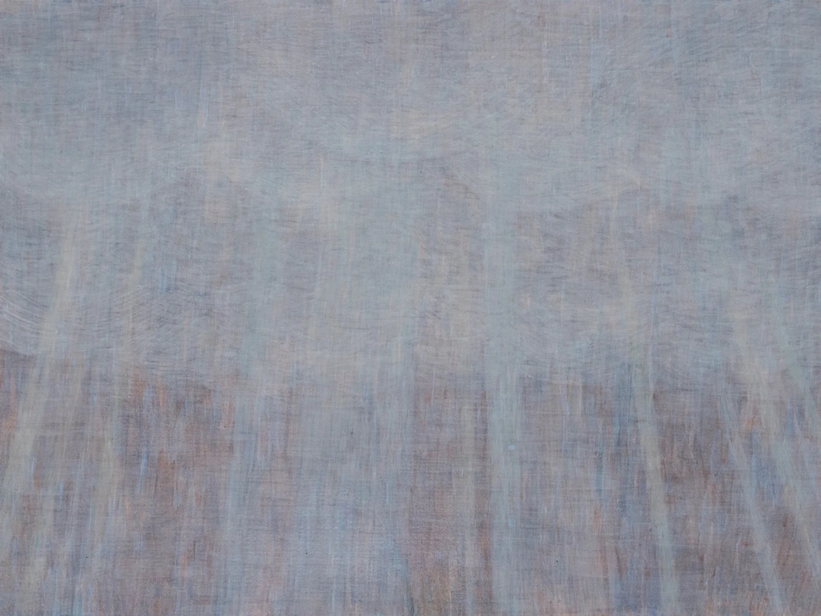 A painting of light rays shining through clouds with visible grain and natural and ethereal color variations.