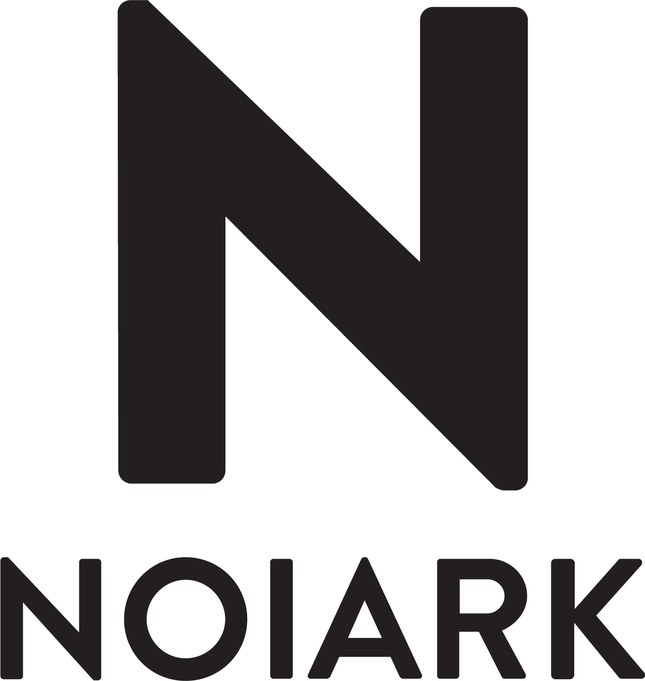 Black logo with a stylized letter N above the word NOJARK.