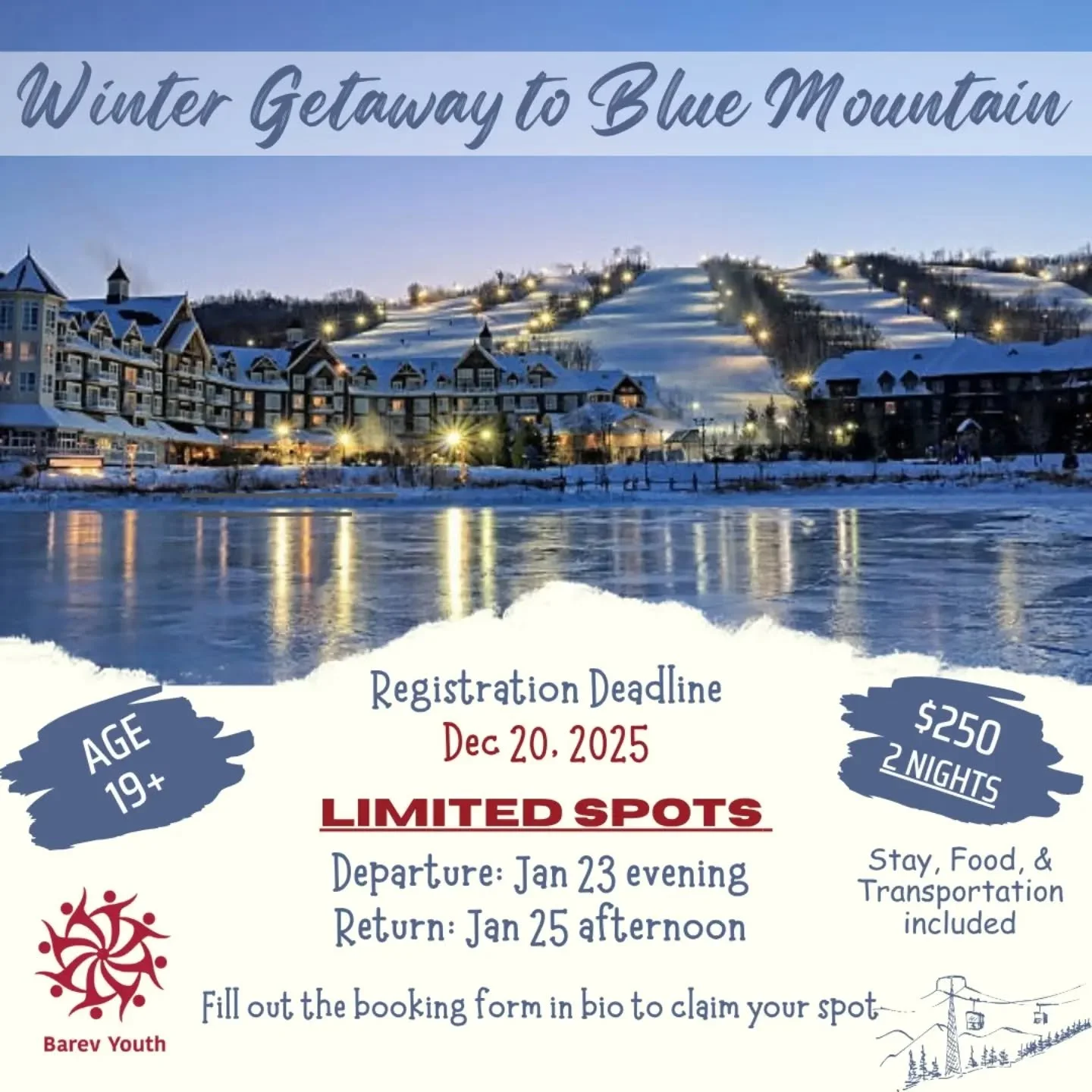 Barev Youth - Winter Getaway to Blue Mountain