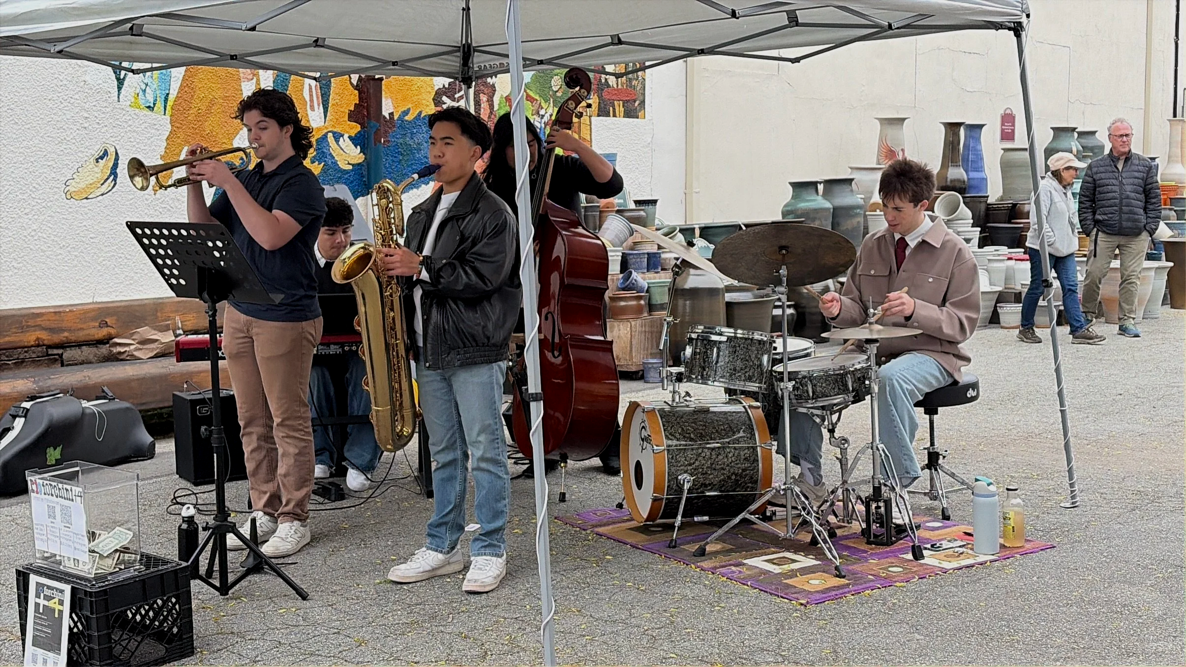 Rio Forchini playing with his quintet at the Half Moon Bay Wine and Jazz Festival on May 9th, 2026.