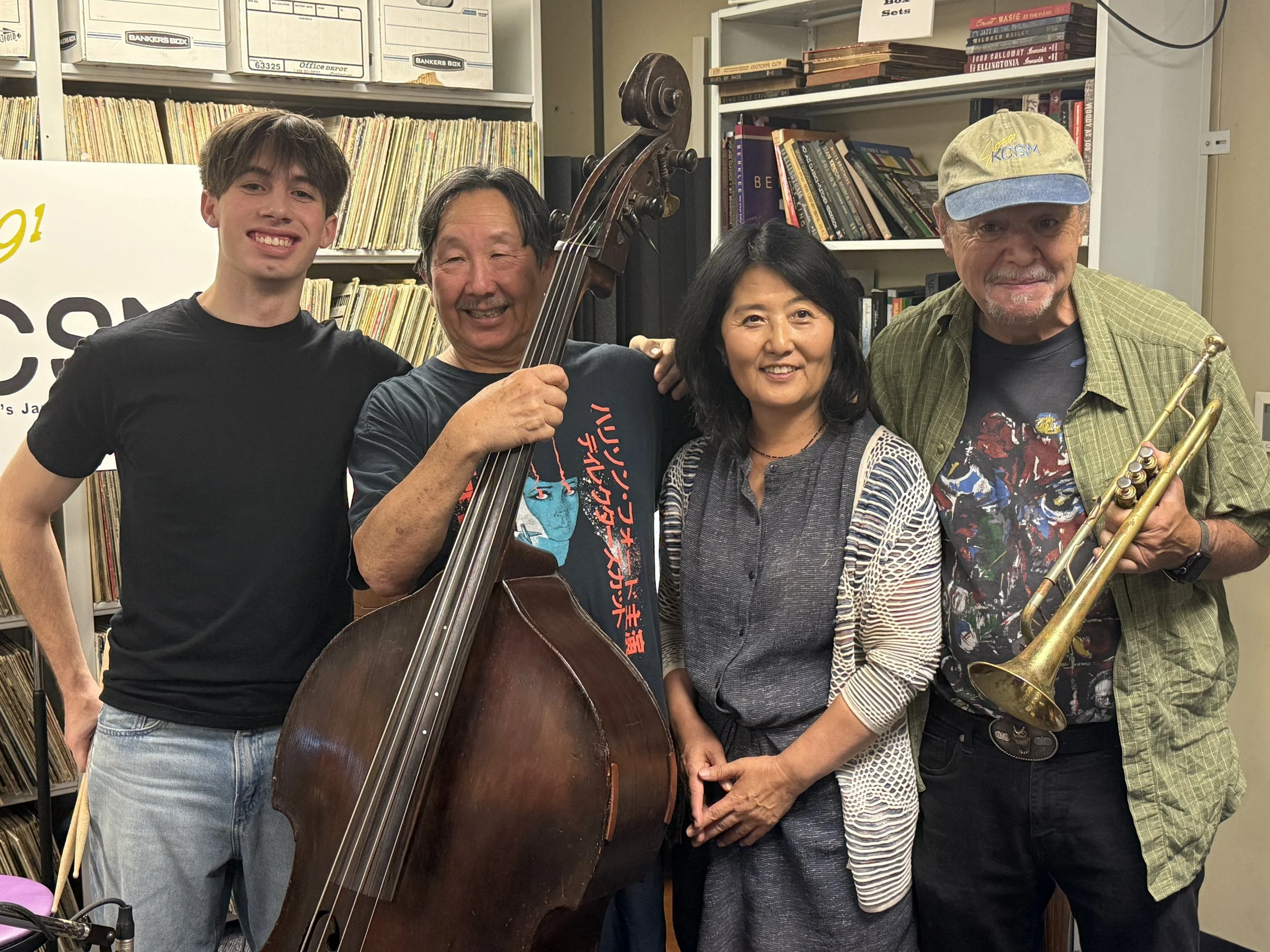 rio forchini at KCSM performing with others for the test run of the new studio series